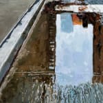 Painting of City Street with Puddle