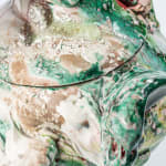 Koudai Ujiie, Hybrid of Karatsu, Oribe and White Glaze Lacquer Flower Vase, 2024