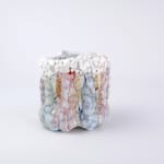 Koudai Ujiie, Hybrid of Karatsu, Oribe and White Glaze Lacquer Flower Vase, 2024