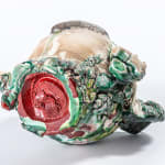 Koudai Ujiie, Hybrid of Karatsu, Oribe and White Glaze Lacquer Flower Vase, 2024