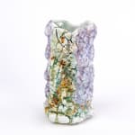Koudai Ujiie, Hybrid of Karatsu, Oribe and White Glaze Lacquer Flower Vase, 2024