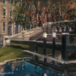 Gerard_Byrne_Canal_Lock_on_November_Day_modern_irish_impressionism_fine_art_gallery_Dublin_Ireland