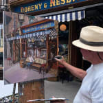 Gerard_Byrne_artist_plein_air_painting_Doheny_&_Nesbitt_Baggot_Street_Dublin