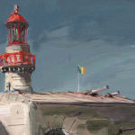 Gerard-Byrne-Winter-Light-East-Pier-Lighthouse-DunLaoghaire-art-gallery-Dublin-Ireland-painting-detail