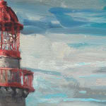 Gerard_Byrne_The_East_Pier_Lighthouse_Dun_Laoghaire_modern_irish_impressionism_fine_art_gallery_dublin_Ireland_painting_detail