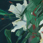 Gerard-Byrne-Waiting-white-lilies-art-gallery-Dublin-Ireland-painting-detail