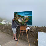 Artist_Gerard_Byrne_painting_plein_air_Irish_Summer_Vico_Road_Dalkey_Ireland_phot_Max_Hernandez