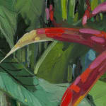 Gerard_Byrne_Firecracker_Heliconia_painting_detail_contemporary_figurative_art_fine_art_gallery_Dublin_Ireland