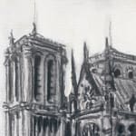 Gerard-Byrne-Before-the-Fire-Cathedrale-Notre-Dame-de-Paris-charcoalogy-exhibition-art-gallery-dublin-ireland-drawing-detail