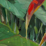 Gerard_Byrne_Firecracker_Heliconia_painting_detail_contemporary_figurative_art_fine_art_gallery_Dublin_Ireland