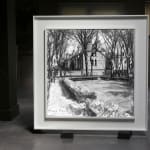 Gerard_Byrne_Dog_Walkers_on_Dartmouth_Square_contemporary_impressionism_charcoal_framed_fine_art_gallery_dublin_Ireland