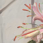Gerard-Byrne-Let-the-Light-In-I-pink-lilies-contemporary-art-gallery-Dublin-Ireland-painting-detail