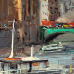 Gerard_Byrne_Westminster_Boats_London_modern_irish_impressionism_fine_art_gallery_Dublin_Ireland_painting_detail