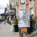 Gerard_Byrne_Shelbourne_Hotel_Dublin_artist_drawing_pleinair_photo_Marc_OSullivan