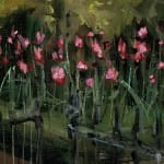 Gerard_Byrne_irish_artist_Beechwood_Serenity_modern_impressionism_painting_detail