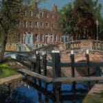 Gerard-Byrne-Autumnal-Walk-Canal-Lock-at-Percy-Place-modern-irish-impressionism-art-gallery-Dublin-Ireland