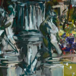 Gerard_Byrne_Summer's Purples_People's_Park_Dun_Laoghaire_modern_irish_impressionism_fine_art_gallery_dublin_Ireland_painting_detail