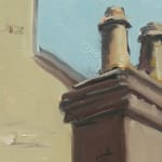 Gerard_Byrne_Artist_on_the_Roof_contemporary_impressionism_painting_detail