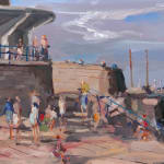Gerard-Byrne-Here-Comes-the-Sun-Seapoint-Martello-Tower-irish-modern-impressionism-art-gallery-Dublin-painting-detail