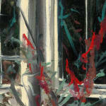 Gerard_Byrne_Closed_For_Now_modern_irish_impressionism_painting_detail