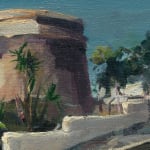 Gerard_Byrne_Rocky_Shore_at_Sandycove_modern_impressionism_art_gallery_Dublin_painting_detail