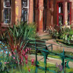 Gerard_Byrne_Urban_Green_contemporary_impressionism_plein_air_fine_art_painting_detail