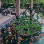 Gerard_Byrne_Shimmer_Koi_Pond_Singapore_Botanic_Gardens_modern_irish_impressionism_fine_art_gallery_Dublin_Ireland