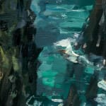 Gerard-Byrne-Turquoise-Infinity-painting-detail-contemporary-impressionism-fine-art-gallery-Dublin-Ireland