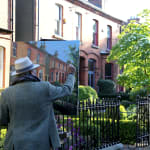 Gerard_Byrne_Irish_contemporary_artist_painting_Urban_Green_plein_air_Dublin
