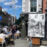 Gerard-Byrne-Joyful-Day-on-Dawson-Street-Dublin-irish-modern-impressionism-plein-air-painting-Dublin