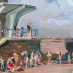 Gerard-Byrne-Last-Days-of-Summer-Seapoint-irish-modern-impressionism-art-gallery-Dublin-painting-detail