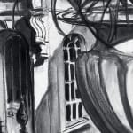 Gerard-Byrne-Touch-of-Italy-on-the-Irish-Coast-Strawberry-Hill-House-Vico-Road-Dalkey-charcoalogy-exhibition-art-gallery-dublin-ireland-drawing-detail