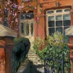Gerard_Byrne_irish_artist_Peaceful_Morning_on_Eglinton_Road_Dublin_modern_impressionism_painting_detail