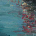Gerard_Byrne_East_Pier_Lighthouse_Dun_Laoghaire_painting_detail_contemporary_impressionism_fine_art_gallery_Dublin_Ireland