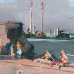 Gerard-Byrne-Last-Days-of-Summer-Seapoint-irish-modern-impressionism-art-gallery-Dublin-painting-detail