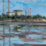 Gerard_Byrne_Always_Sunday_Sandymount_Strand_painting_detail_contemporary_impressionism_fine_art_gallery_Dublin_Ireland