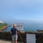 Artist_Gerard_Byrne_painting_plein_air_Irish_Summer_Vico_Road_Dalkey_Ireland_phot_Max_Hernandez