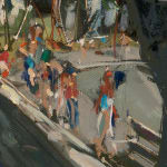 Gerard_Byrne_Scotsmans_Bay_Sandycove_Summer_2022_modern_irish_impressionism_painting_detail