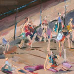 Gerard-Byrne-Last-Days-of-Summer-Seapoint-irish-modern-impressionism-art-gallery-Dublin-painting-detail