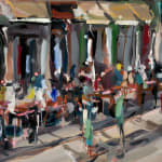 Gerard-Byrne-Joyful-Day-on-Dawson-Street-Dublin-irish-modern-impressionism-art-gallery-Dublin-painting-detail