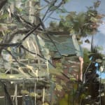 Gerard_Byrne_Curvilinear_Range_in_the_Evening_Sun_modern_irish_impressionism_fine_art_gallery_Dublin_Ireland_painting_detail