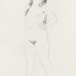 Karl Stark, Akt mit erhobenem Arm, 1972 / 1978