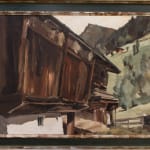 Olga Wisinger-Florian, Interieur mit Namenstagstisch (Gartensalon in Grafenegg), 1909