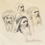 MIHÁLY VON MUNKÁCSY, Nude / Sketch for the Portrait of Franz Liszt, circa 1890