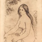 PIERRE AUGUSTE RENOIR, Seated Nude Woman / Femme Nue Assise, 1906