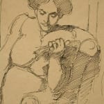 BÉLA KÁDÁR, Woman with Blue Necklace, circa 1930