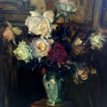 LUDWIG BLUM, Vase with Roses on a Table, 1931