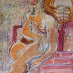 JOACHIM WEINGART, Seated Woman with Flowery Hat, ca. 1925