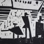 LYONEL FEININGER, Three Figures with Umbrellas, ca. 1954