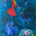MARC CHAGALL, When Abdullah got the Net Ashore…, from: Four Tales from the Arabian Nights, 1948